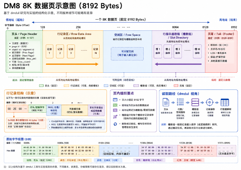 DM8 8K 数据页结构示意图